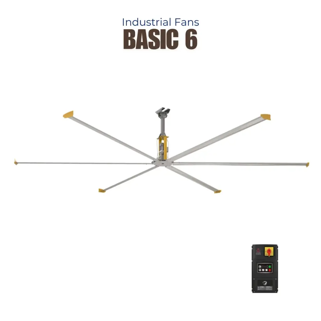 Basic 6 Big Ass Fans | Brand- Material Airfoils- HVLS fan size (diamet